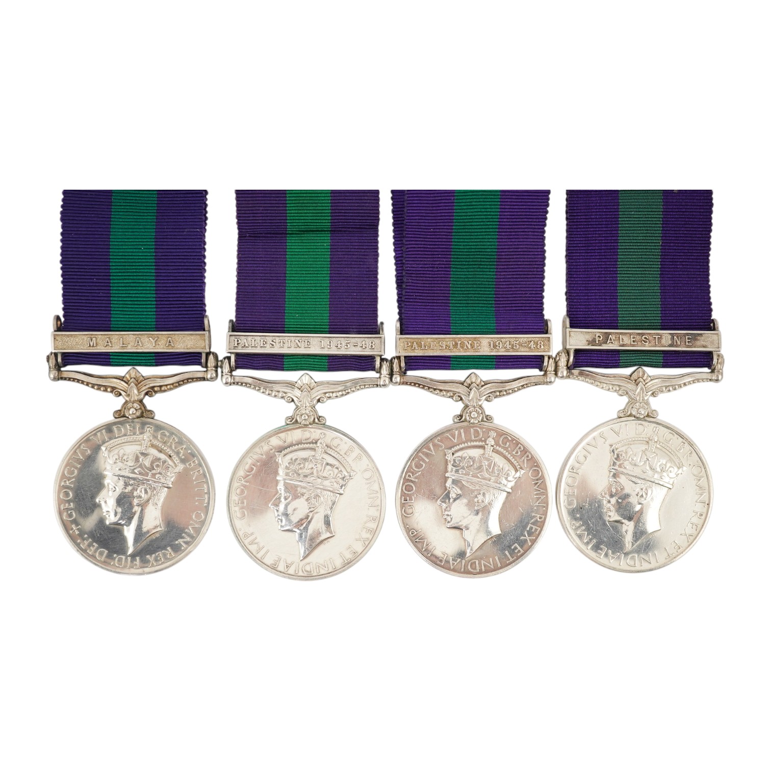 Four George VI General Service Medals